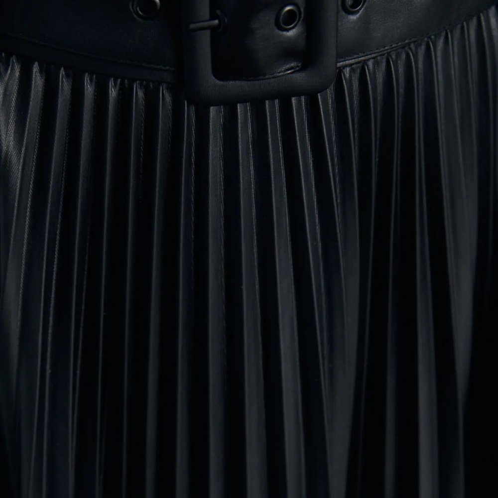 LAST ONE!!! ZARA Faux Leather Pleated Midi Skirt - Picture 11 of 12
